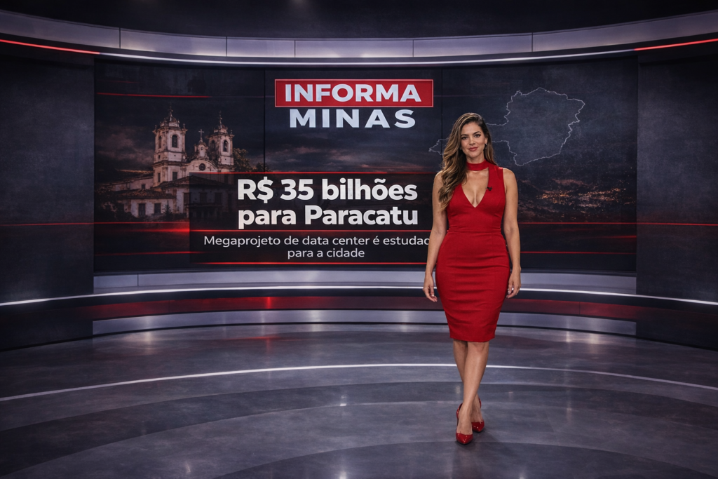 Capa adaptada por IA a partir da arte original da notícia: Data center de IA com investimento estimado em R$ 35 bilhões é estudado para Paracatu