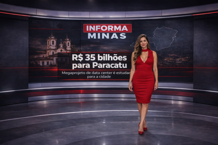 Capa adaptada por IA a partir da arte original da notícia: Data center de IA com investimento estimado em R$ 35 bilhões é estudado para Paracatu