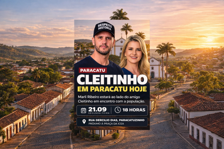 Capa adaptada por IA a partir da arte original da notícia: Cleitinho tem encontro marcado com a população de Paracatu nesta segunda-feira